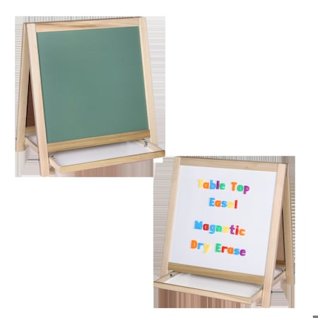 Flipside Magnetic Table Top Easel Green Chalk/ White Markerboard 17306